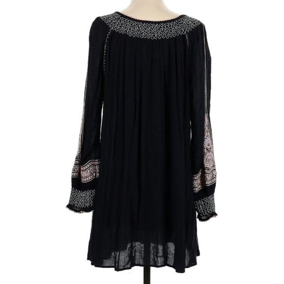 Free People Wind Willow Embroidered XS Black Shift Dress - Picture 3 of 8